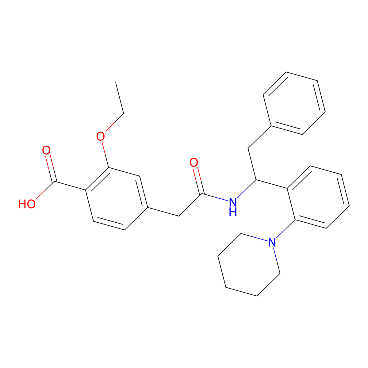 2-Desisopropyl-2-phenyl repaglinide molecular structure, CAS 1803084-79-8