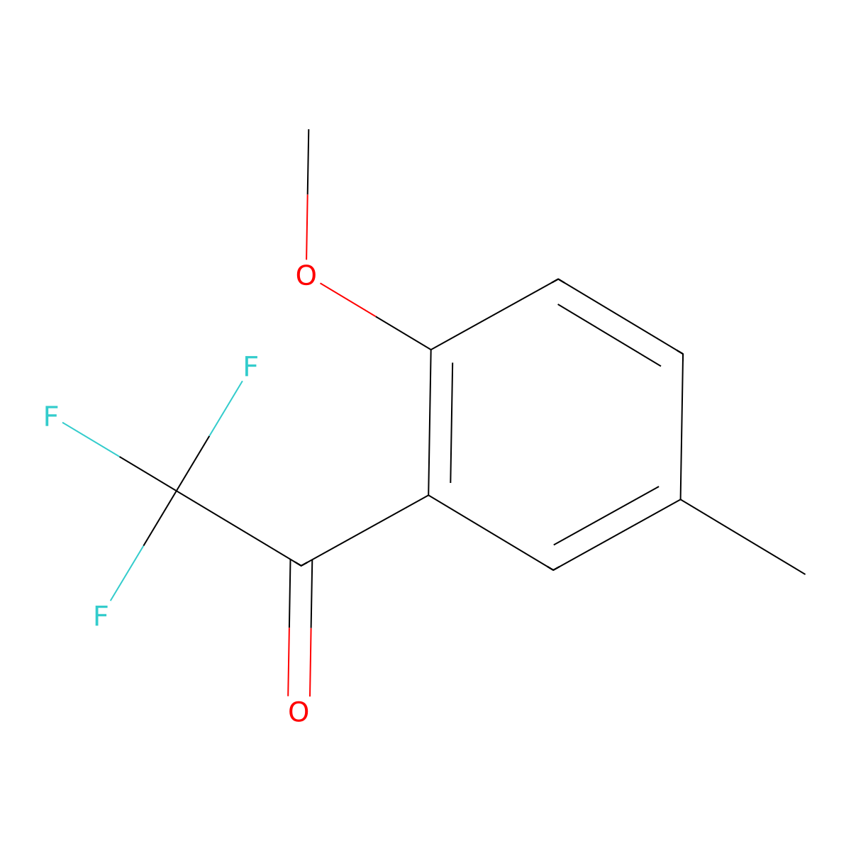 2,2,2-Trifluoro-1-(2-methoxy-5-methylphenyl)ethanone molecular structure, CAS 180311-39-1