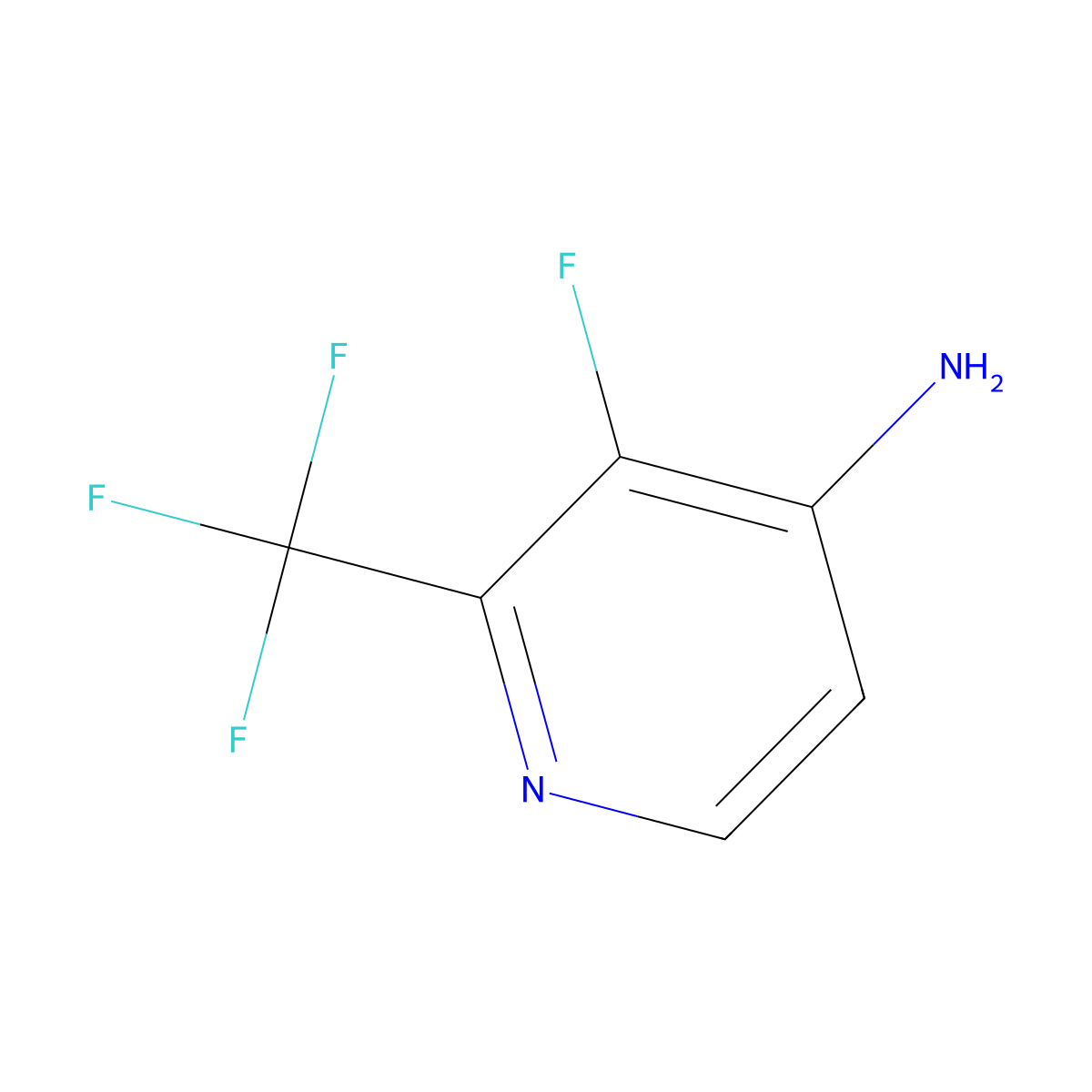 3-Fluoro-2-(trifluoromethyl)pyridin-4-amine molecular structure, CAS 1803125-60-1