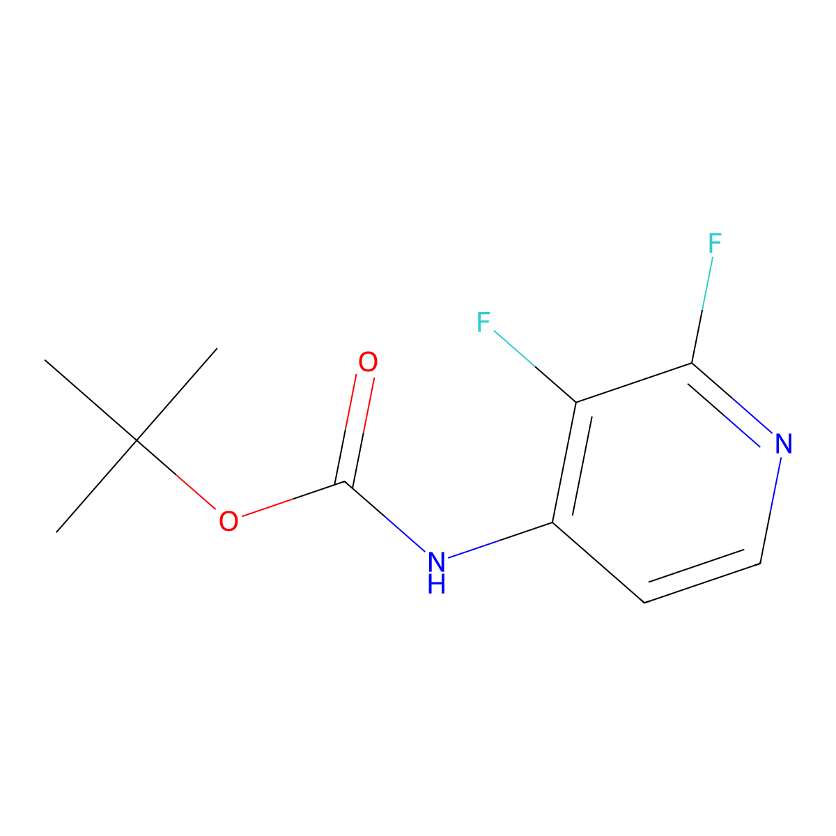 tert-butyl N-(2,3-difluoropyridin-4-yl)carbamate molecular structure, CAS 1803125-68-9