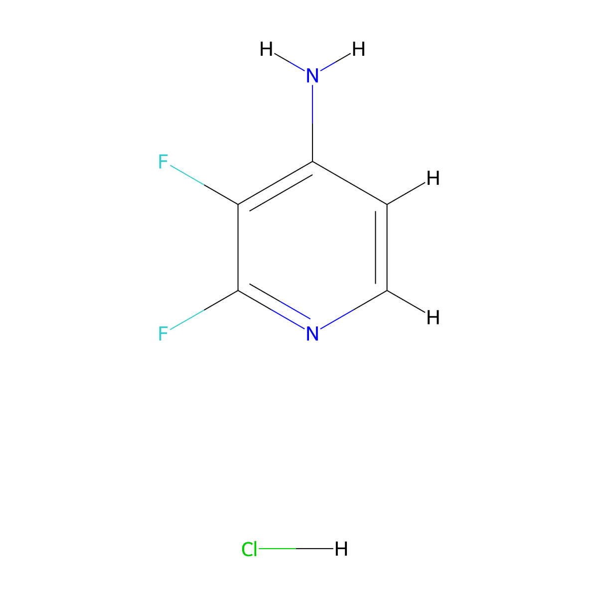 2,3-Difluoropyridin-4-amine hydrochloride molecular structure, CAS 1803125-69-0