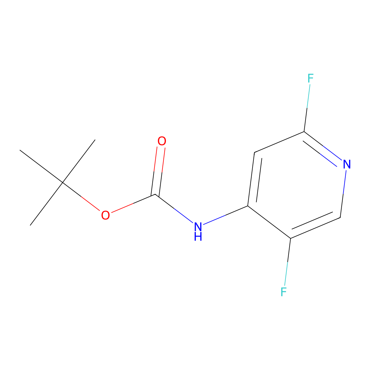 tert-Butyl (2,5-difluoropyridin-4-yl)carbamate molecular structure, CAS 1803125-70-3