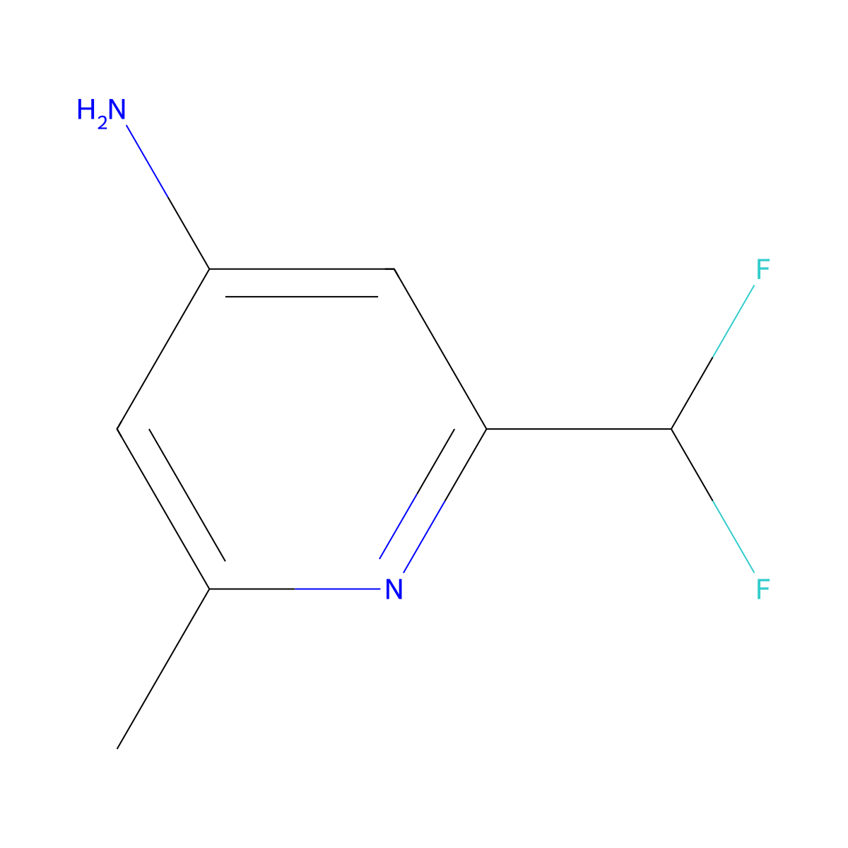 2-(Difluoromethyl)-6-methylpyridin-4-amine molecular structure, CAS 1803125-79-2