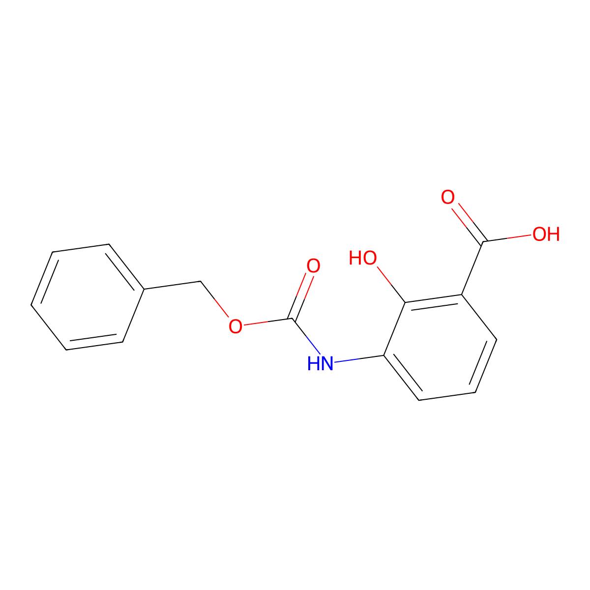 3-{[(Benzyloxy)carbonyl]amino}-2-hydroxybenzoic acid molecular structure, CAS 180317-44-6