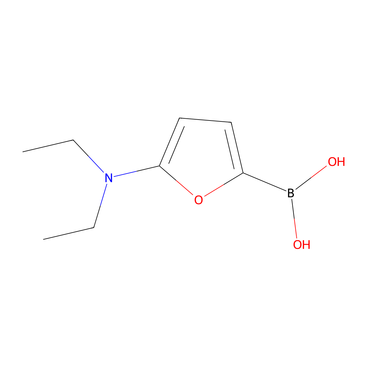 5-(Diethylaminol)furan-2-boronic acid molecular structure, CAS 1803175-51-0