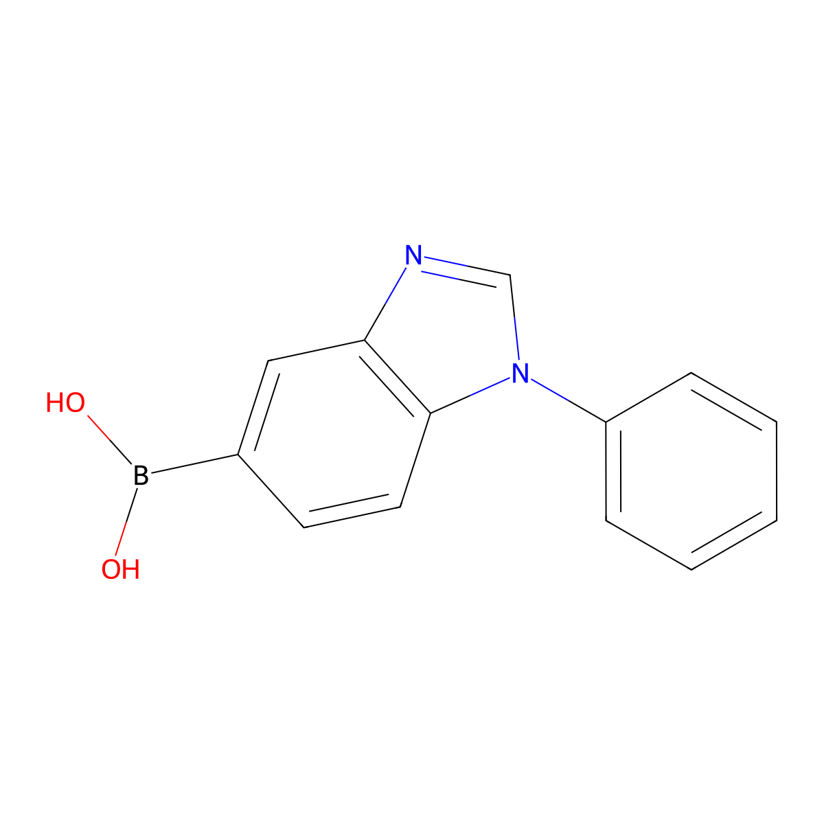 (1-Phenyl-1,3-benzodiazol-5-yl)boronic acid molecular structure, CAS 1803179-52-3
