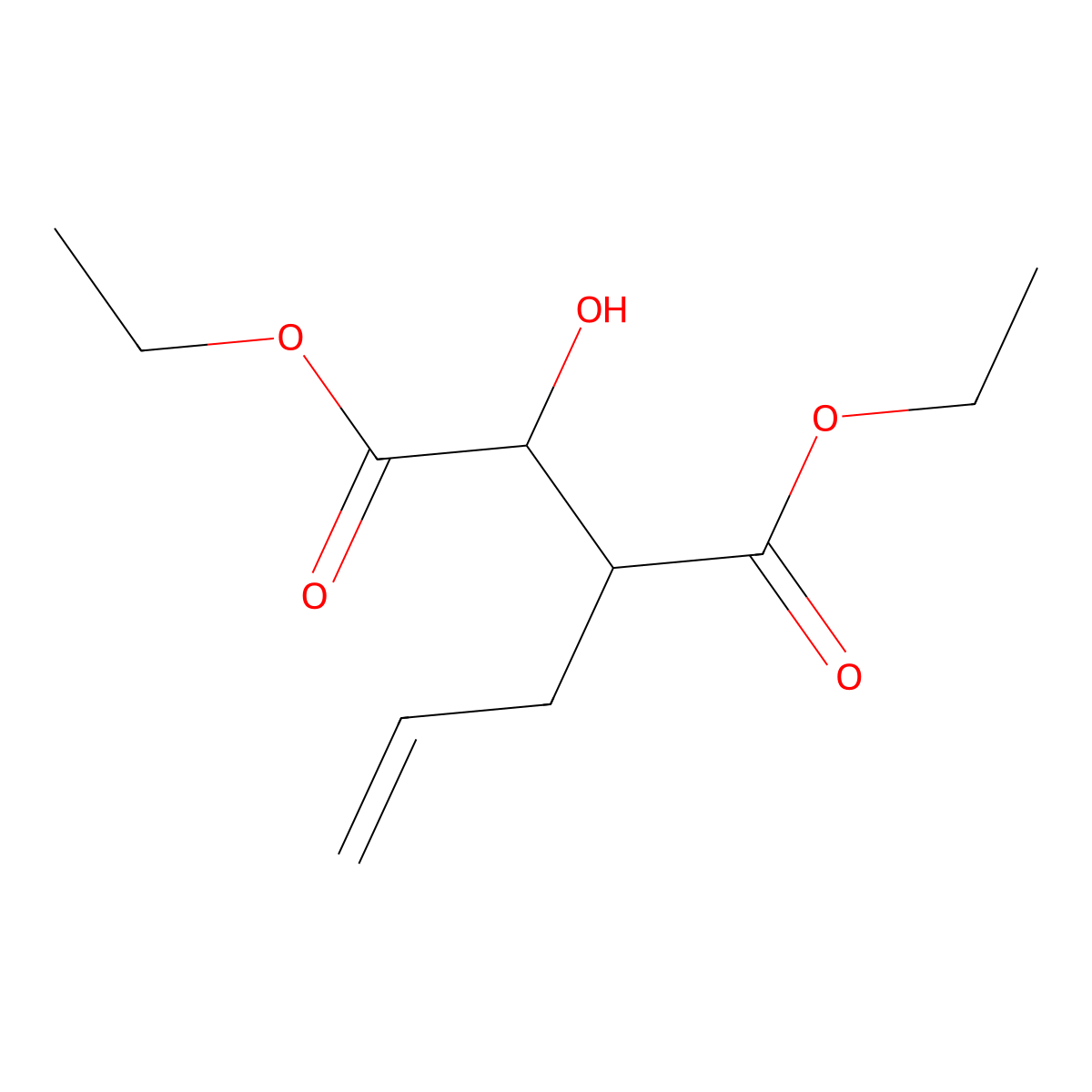 (2S)-3-Allyl-2-hydroxysuccinic acid diethyl ester molecular structure, CAS 1803187-88-3