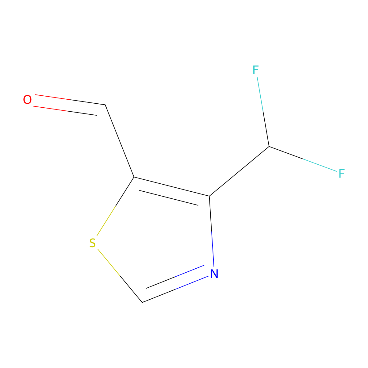 4-(Difluoromethyl)thiazole-5-carbaldehyde molecular structure, CAS 1803203-56-6