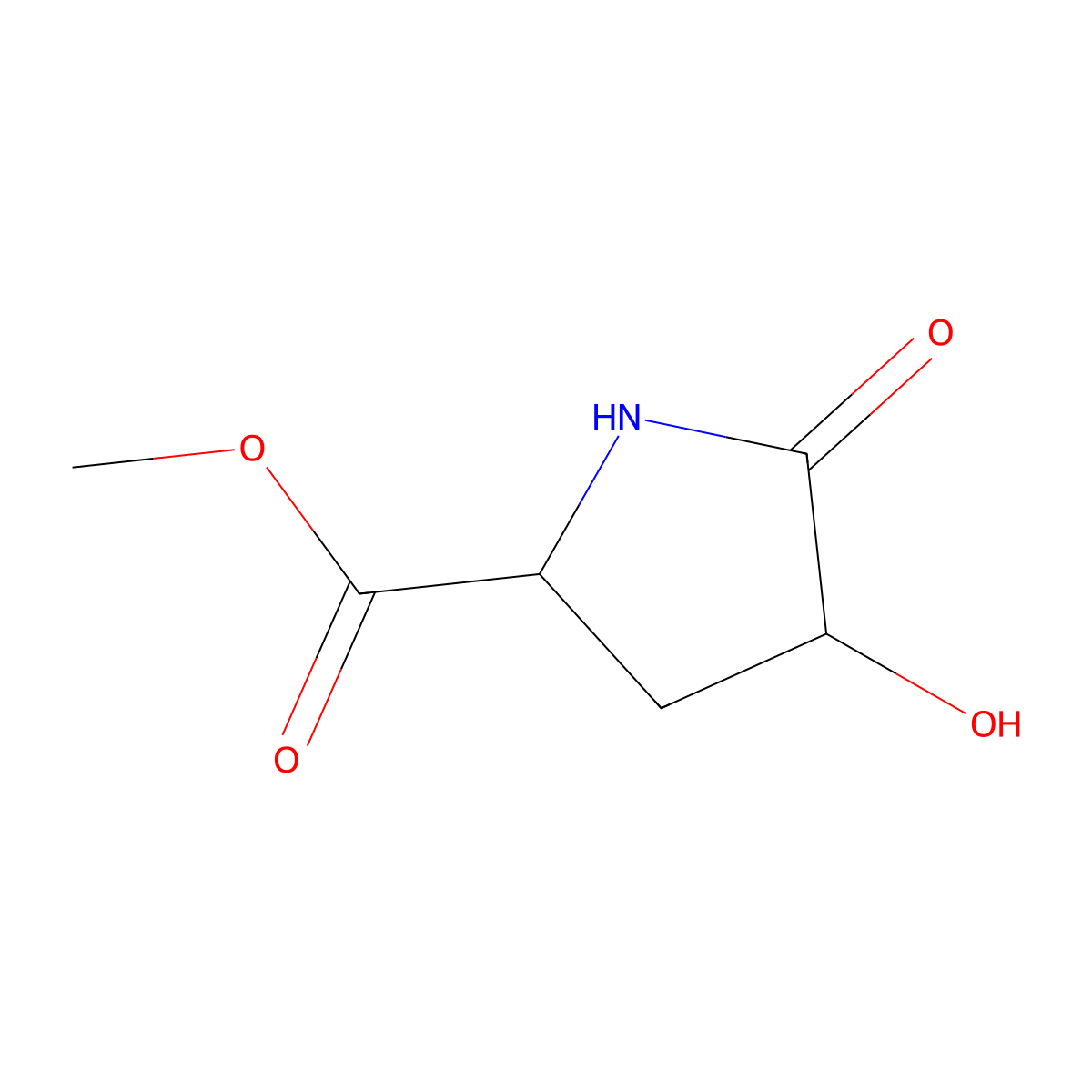 Methyl (2S,4R)-4-Hydroxy-5-oxopyrrolidine-2-carboxylate molecular structure, CAS 180321-18-0