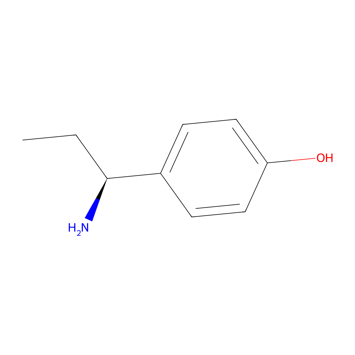 (S)-4-(1-Aminopropyl)phenol molecular structure, CAS 180323-73-3