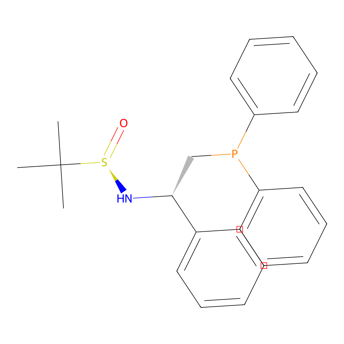 (R)-N-((S)-2-(Diphenylphosphanyl)-1-phenylethyl)-2-methylpropane-2-sulfinamide molecular structure, CAS 1803239-44-2