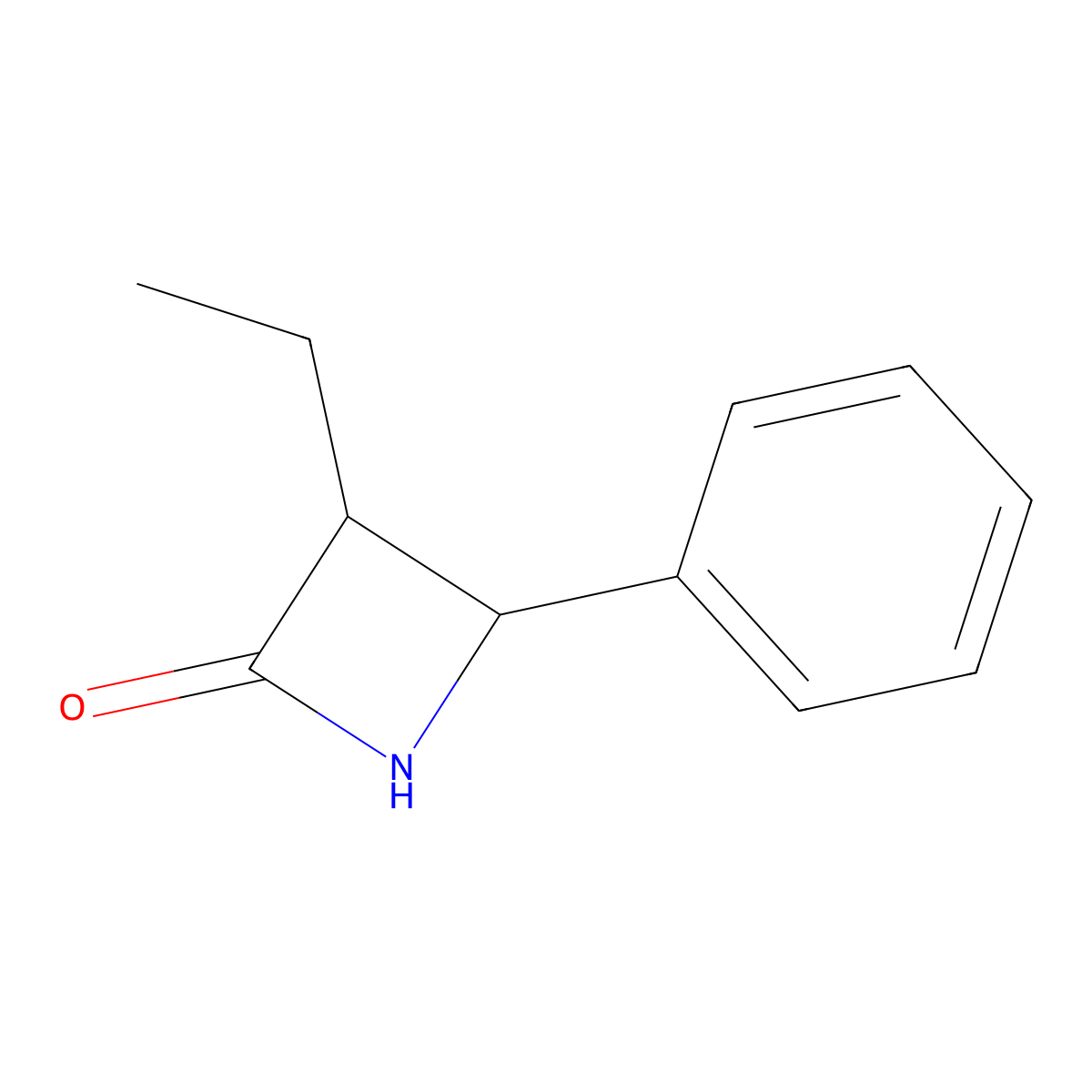 3-Ethyl-4-phenylazetidin-2-one molecular structure, CAS 180324-53-2