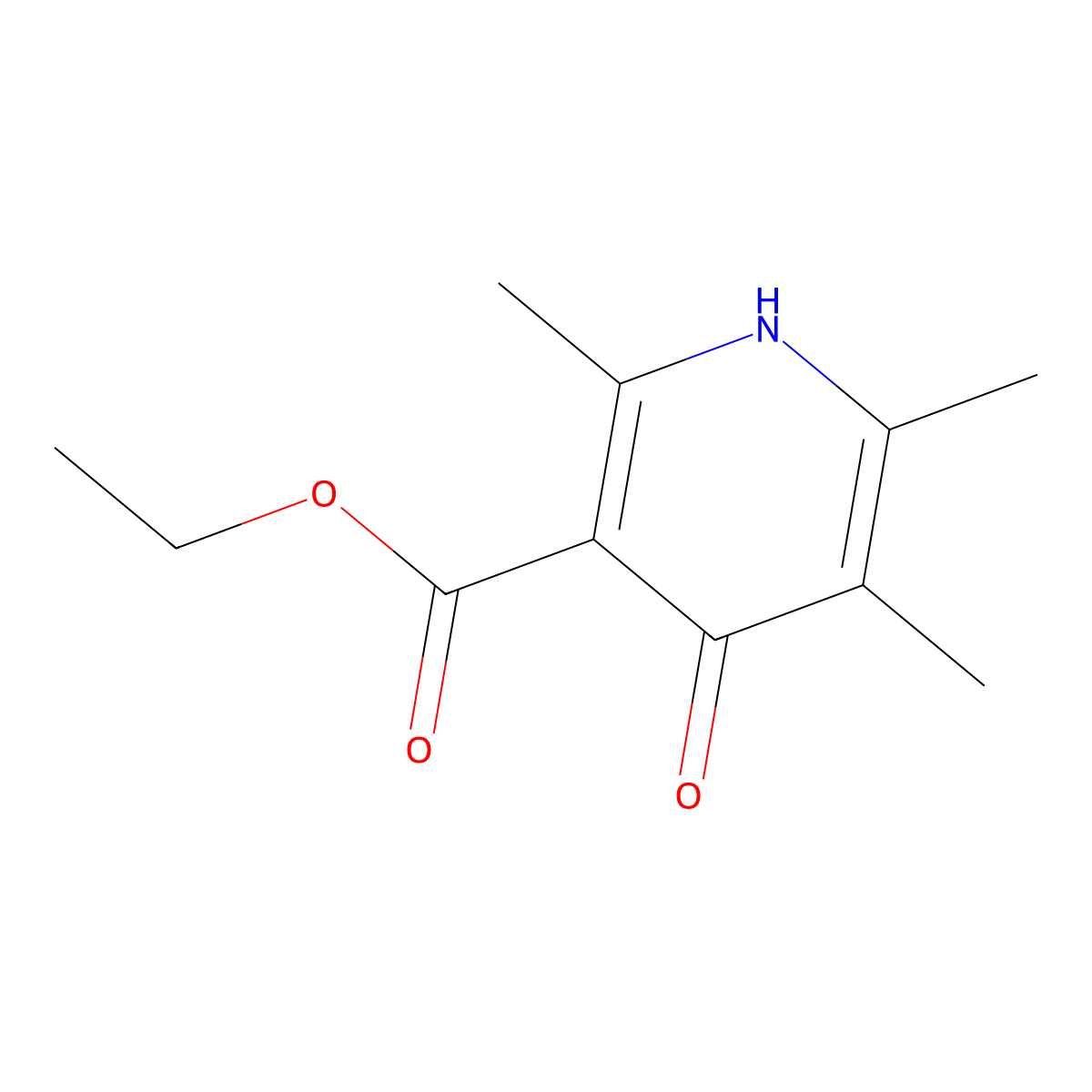 Ethyl 4-hydroxy-2,5,6-trimethylpyridine-3-carboxylate molecular structure, CAS 1803262-21-6