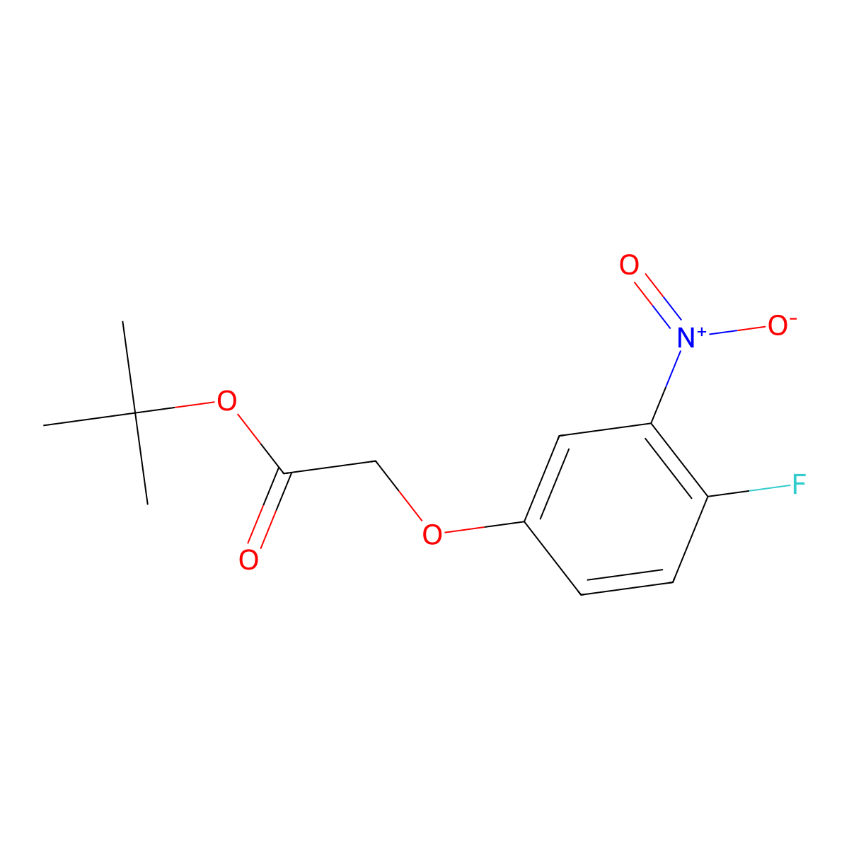 Tert-butyl 2-(4-fluoro-3-nitrophenoxy)acetate molecular structure, CAS 1803277-65-7