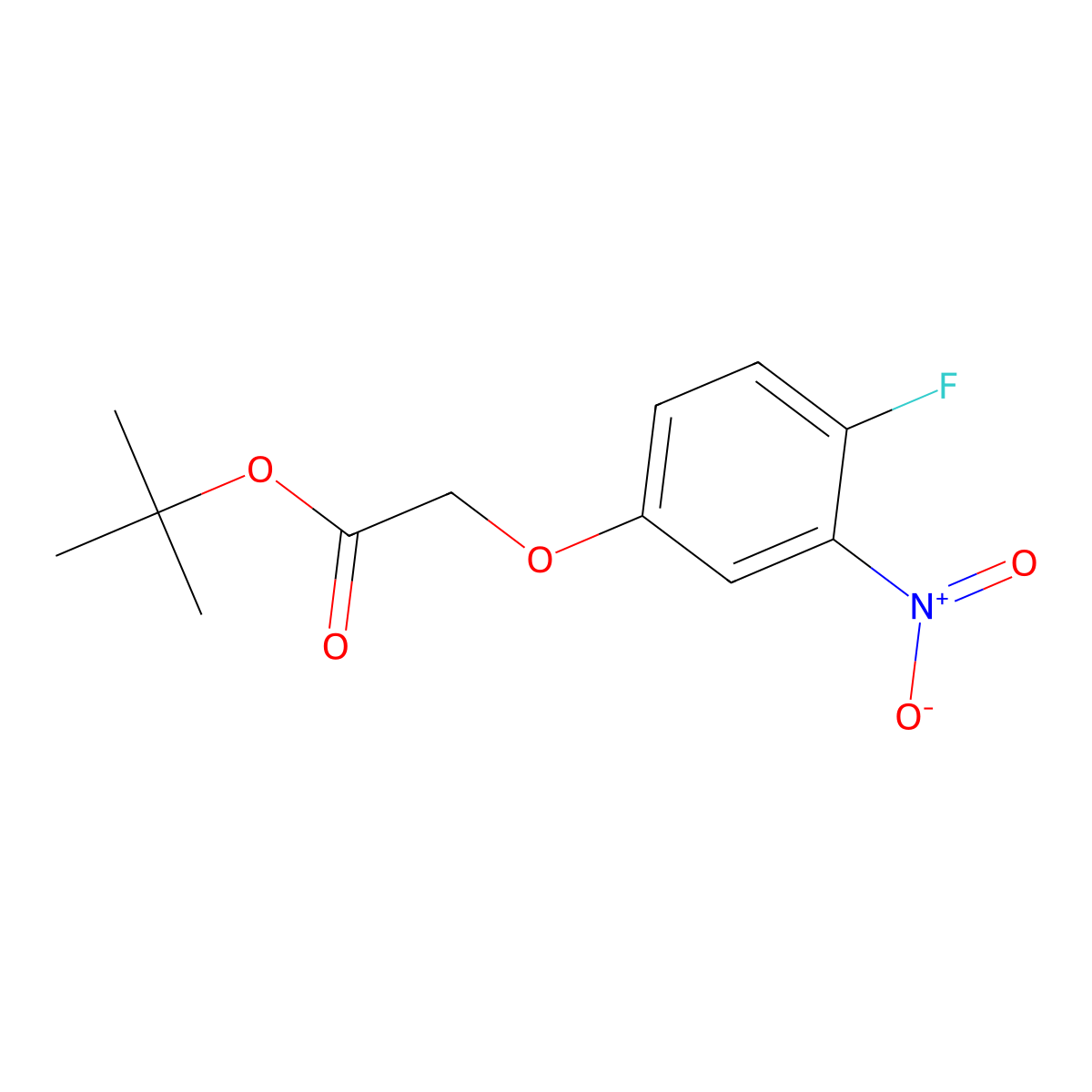 Tert-butyl 2-(4-fluoro-3-nitrophenoxy)acetate molecular structure, CAS 1803277-65-7