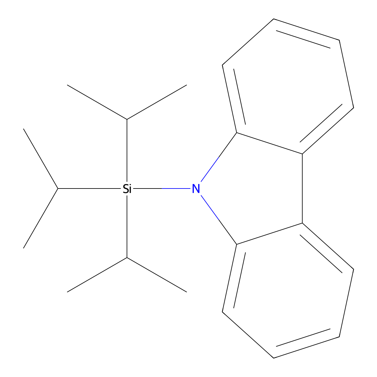 9-(Triisopropylsilyl)-9H-carbazole molecular structure, CAS 1803309-94-5