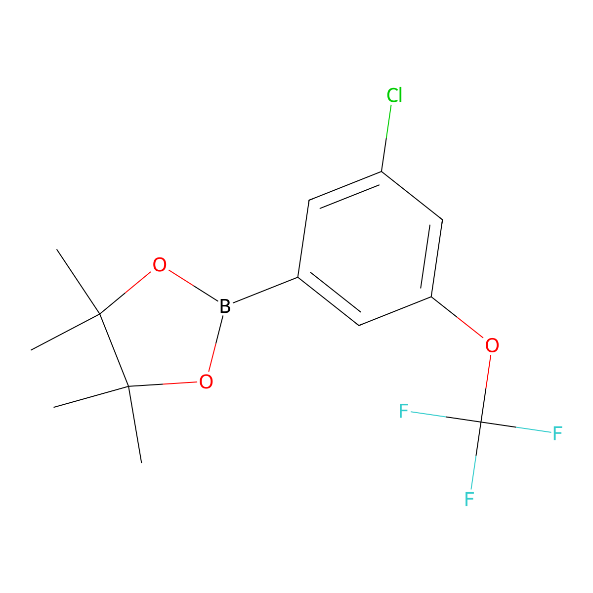 3-Chloro-5-(trifluoromethoxy)phenylboronic acid, pinacol ester molecular structure, CAS 1803320-97-9