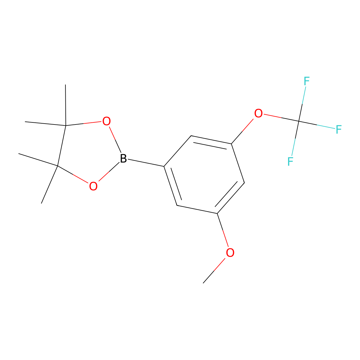 2-(3-Methoxy-5-(trifluoromethoxy)phenyl)-4,4,5,5-tetramethyl-1,3,2-dioxaborolane molecular structure, CAS 1803320-99-1