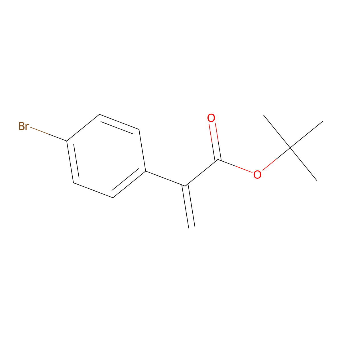 tert-Butyl 2-(4-bromophenyl)acrylate molecular structure, CAS 1803342-02-0