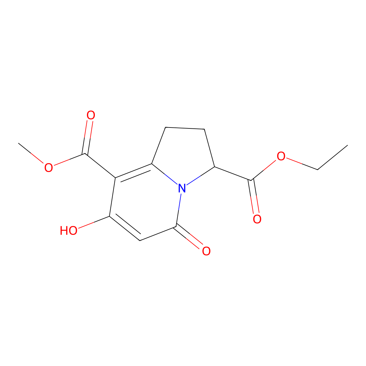 OC1=CC(N2C(Ccc2=C1C(=O)OC)C(=O)occ)=O molecular structure, CAS 1803347-43-4