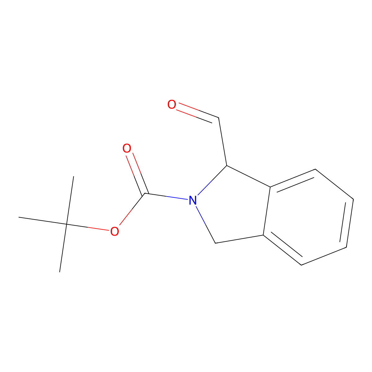 tert-butyl 1-formyl-2,3-dihydro-1H-isoindole-2-carboxylate molecular structure, CAS 1803351-51-0