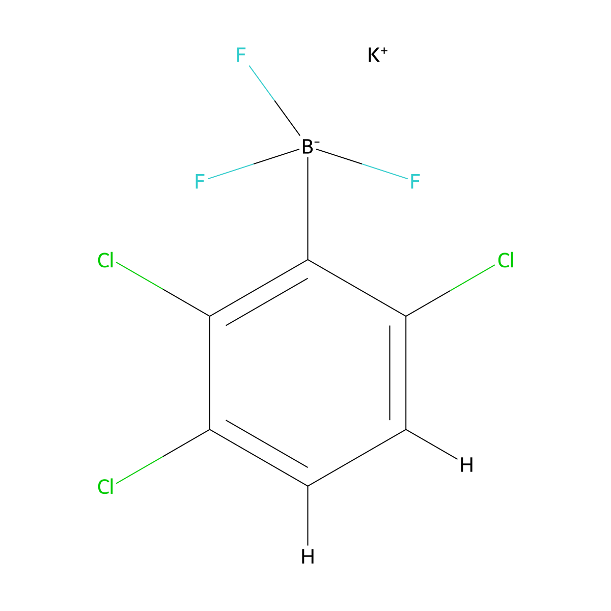 Potassium trifluoro(2,3,6-trichlorophenyl)boranuide molecular structure, CAS 1803359-12-7