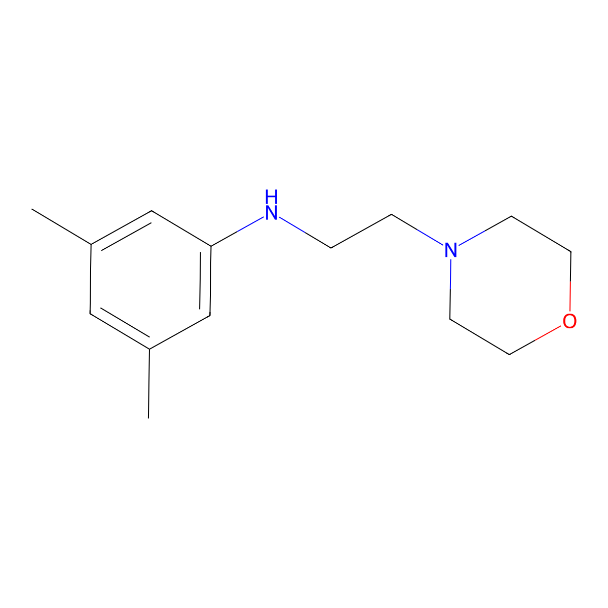 3,5-Dimethyl-N-[2-(morpholin-4-YL)ethyl]aniline molecular structure, CAS 180336-48-5