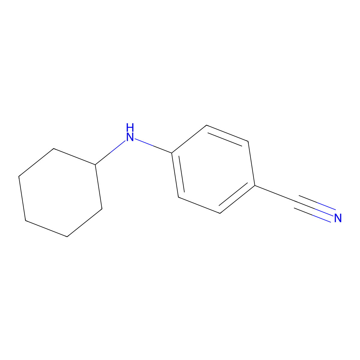 4-(Cyclohexylamino)benzonitrile molecular structure, CAS 180336-49-6