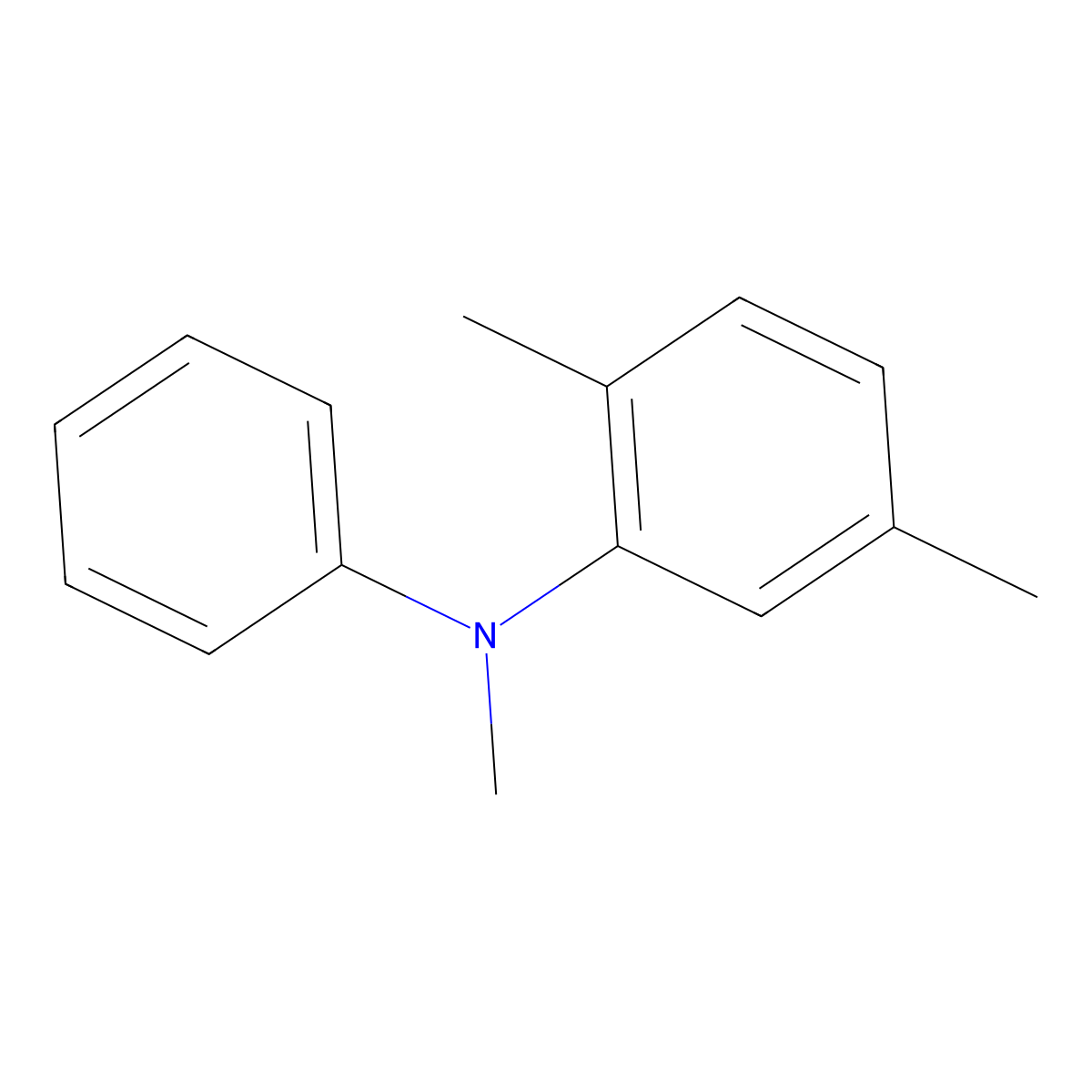 N,2,5-trimethyl-N-phenylaniline molecular structure, CAS 180336-54-3
