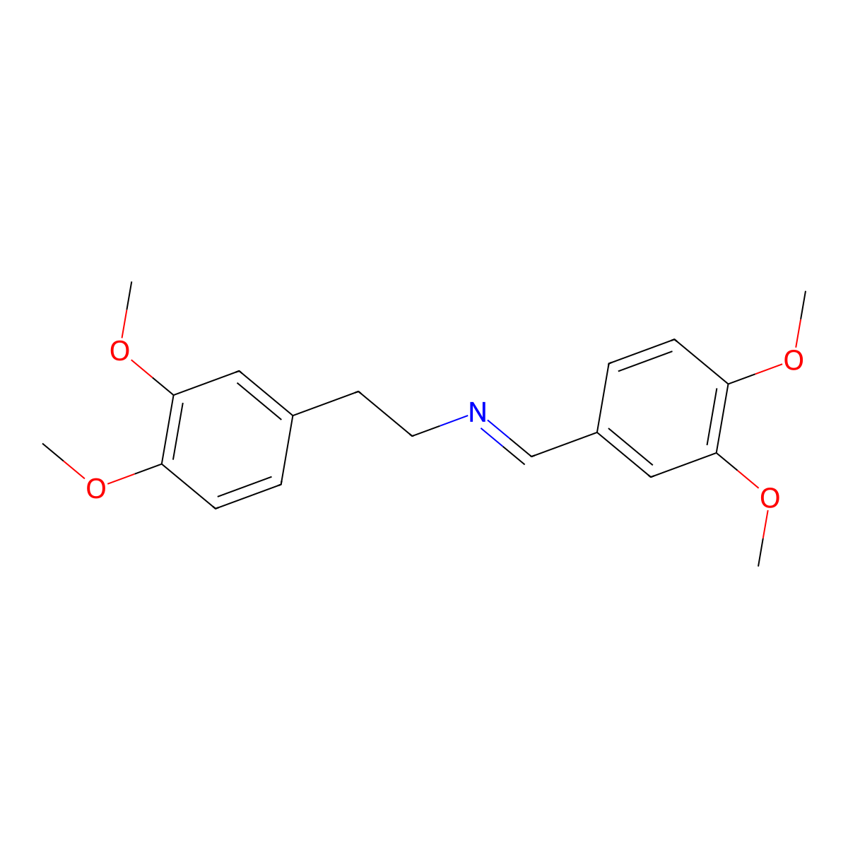 1-(3,4-dimethoxyphenyl)-N-[2-(3,4-dimethoxyphenyl)ethyl]methanimine molecular structure, CAS 18034-37-2