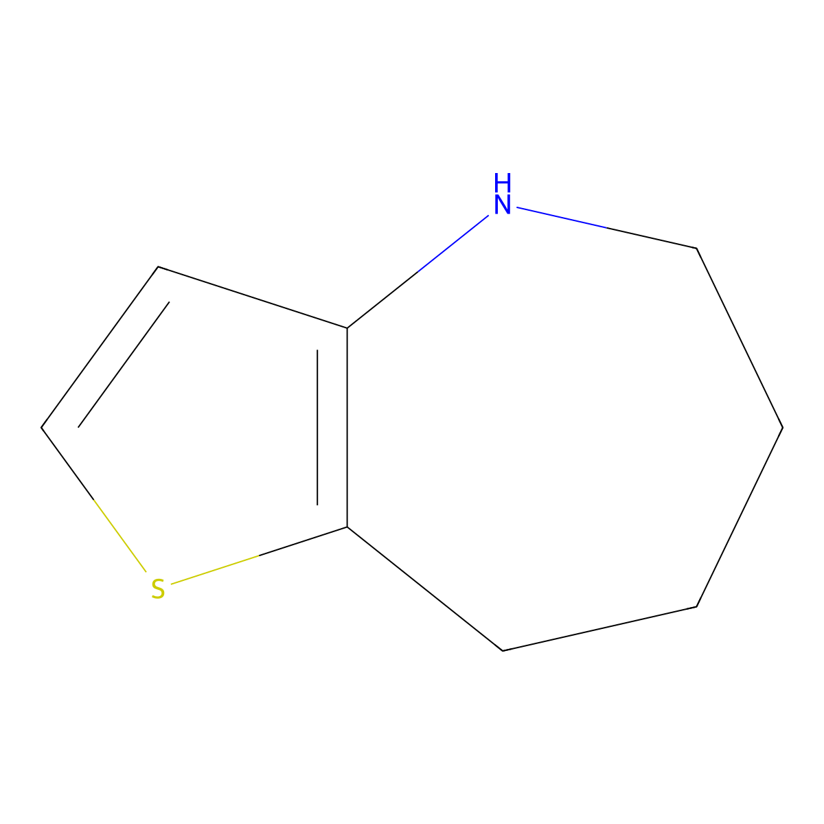 5,6,7,8-Tetrahydro-4H-thieno[3,2-B]azepine molecular structure, CAS 180340-57-2