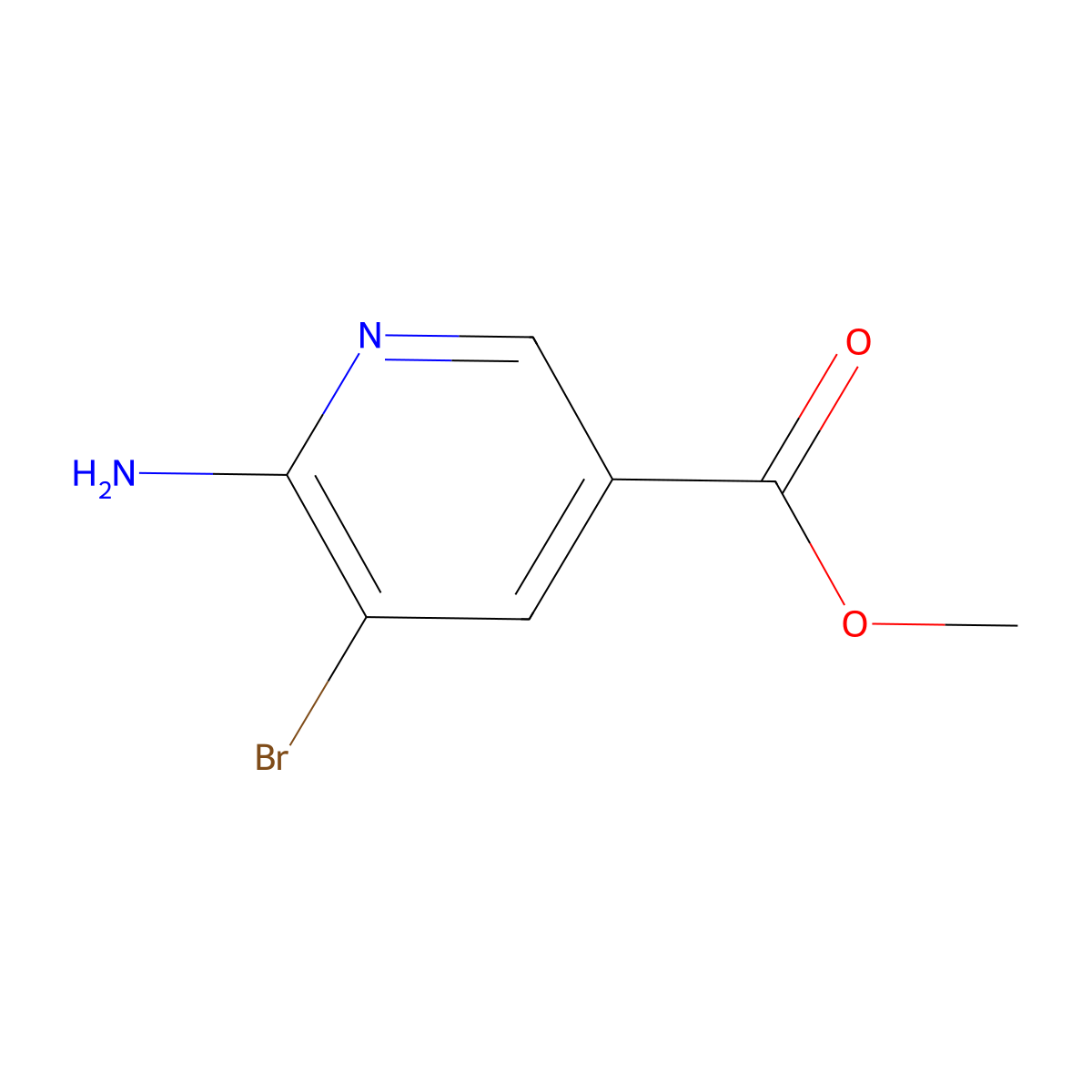 Methyl 6-amino-5-bromonicotinate molecular structure, CAS 180340-70-9