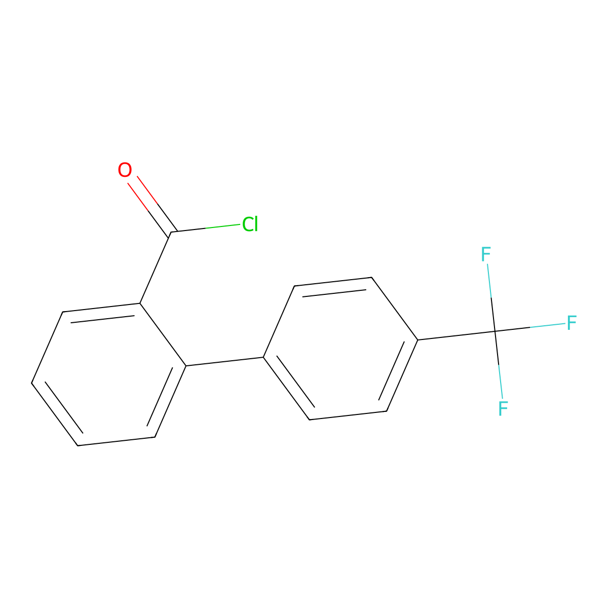 4'-(Trifluoromethyl)-[1,1'-biphenyl]-2-carbonyl chloride molecular structure, CAS 180340-74-3