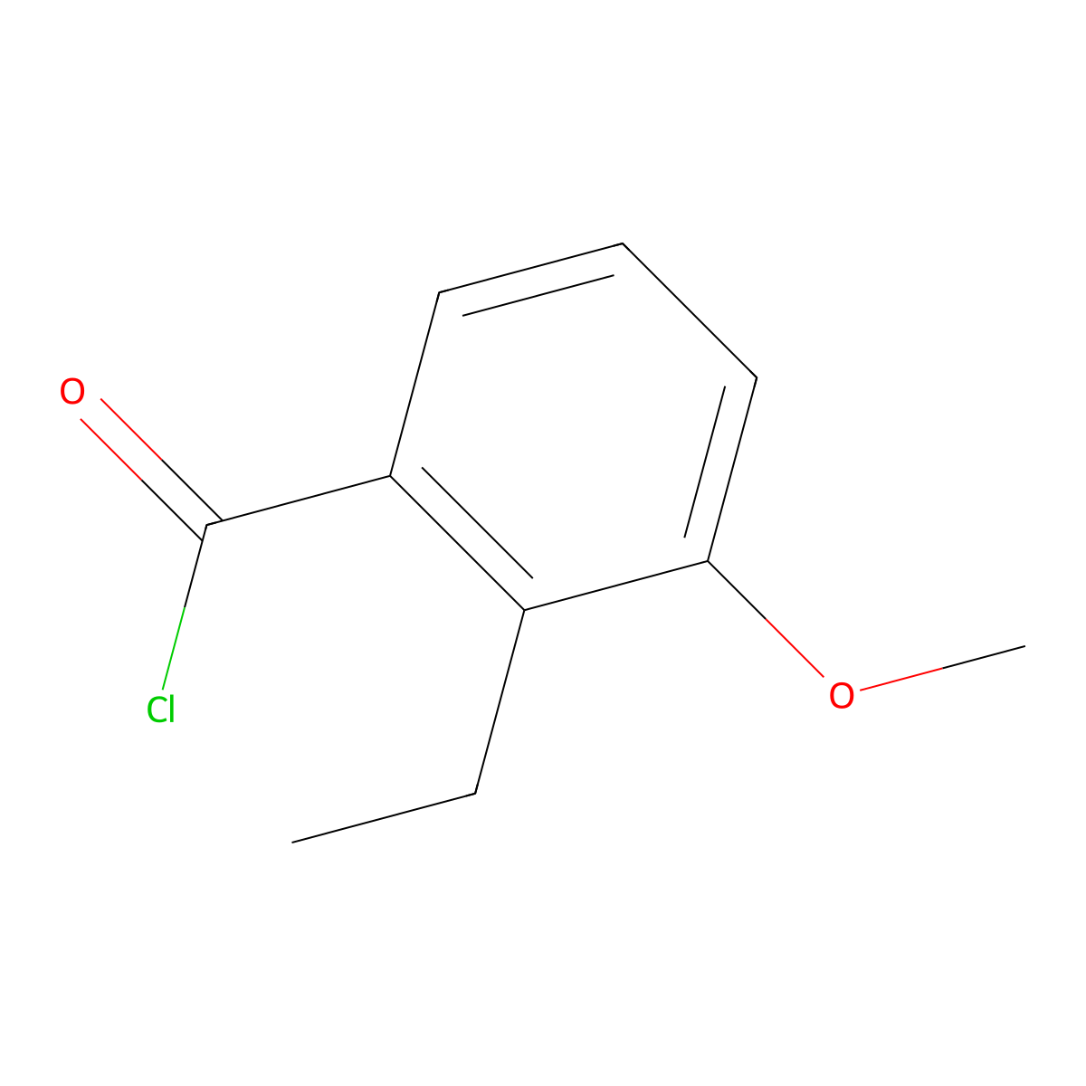 2-Ethyl-3-methoxybenzoyl chloride molecular structure, CAS 180341-36-0