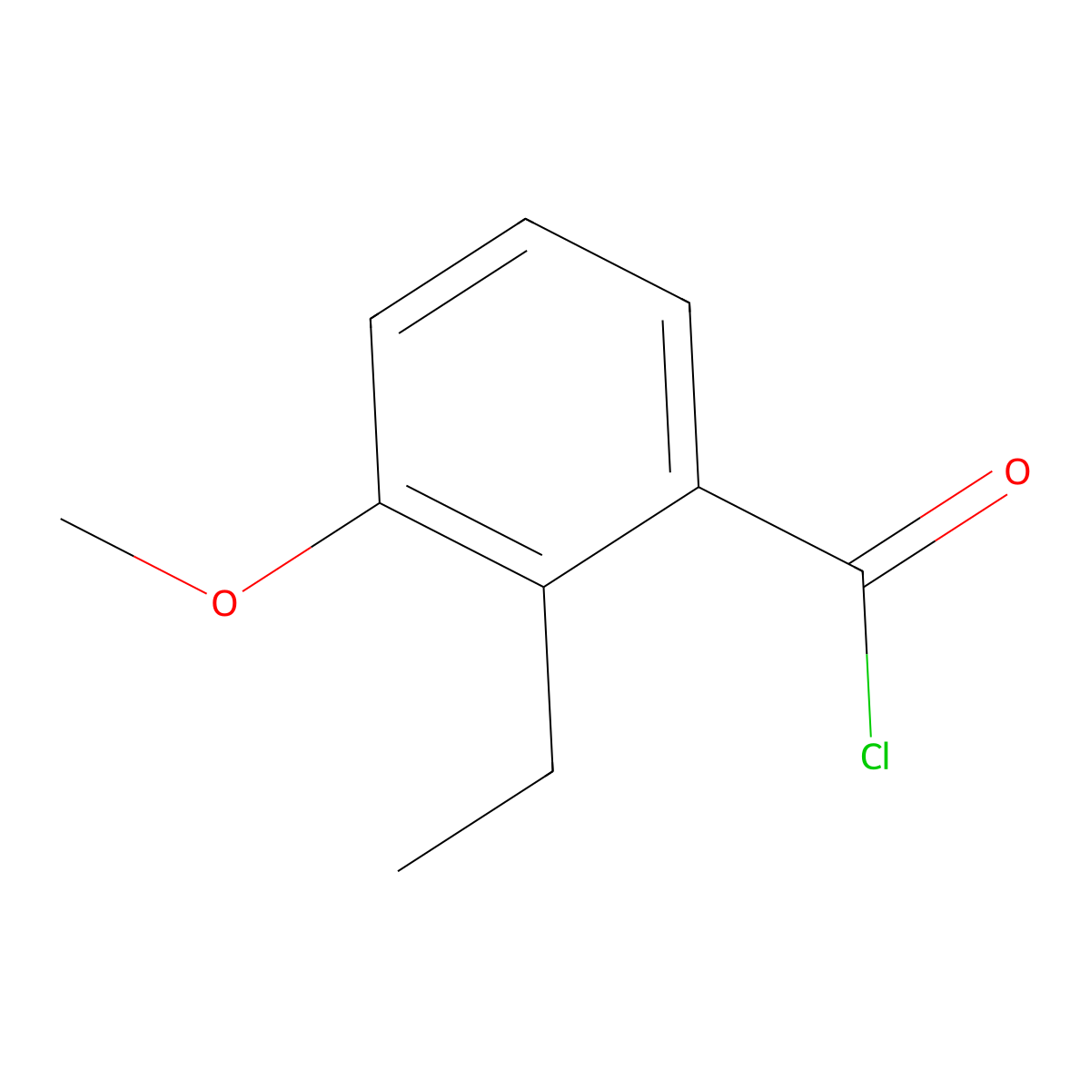 2-Ethyl-3-methoxybenzoyl chloride molecular structure, CAS 180341-36-0