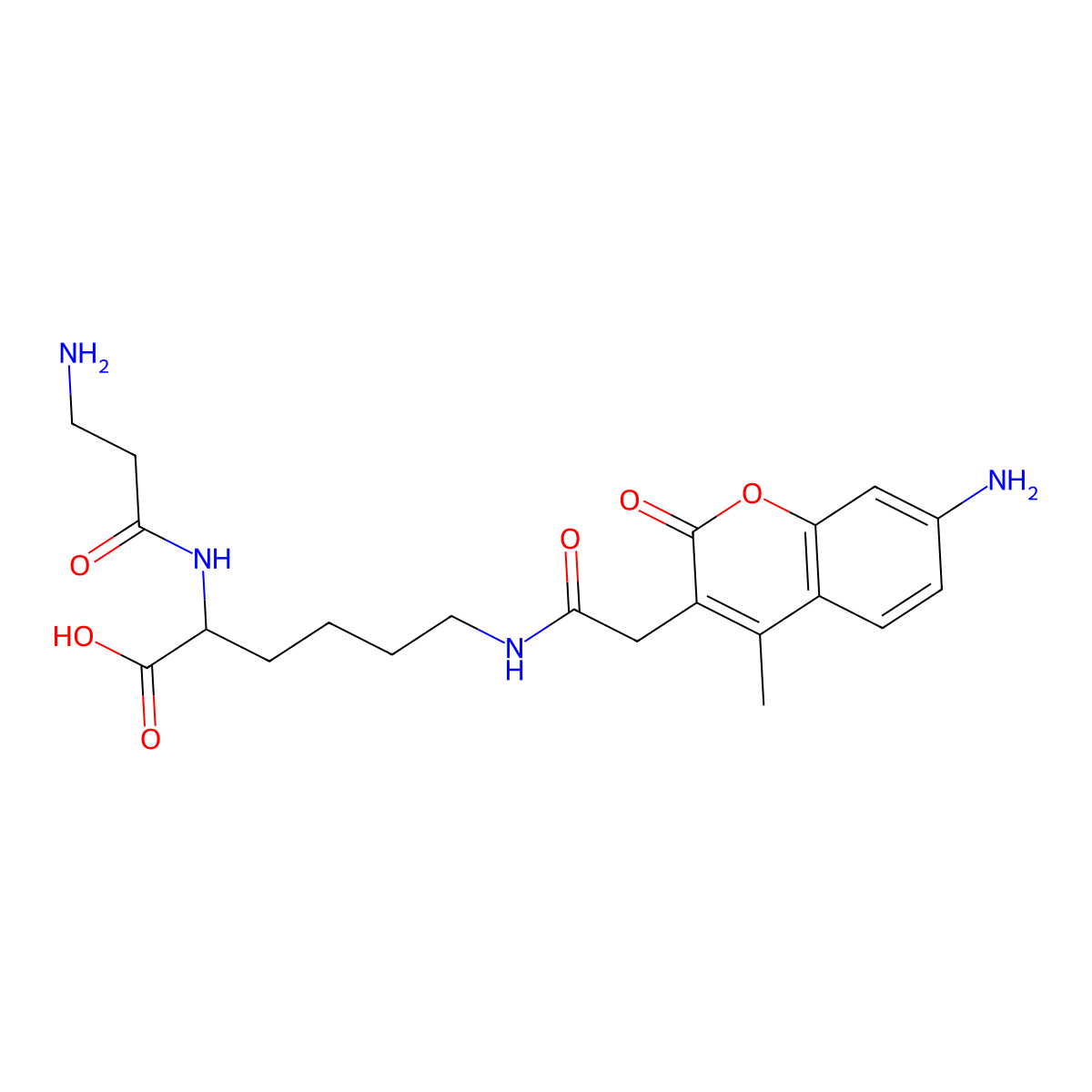 Beta-Ala-Lys-N(epsilon)-AMCA molecular structure, CAS 180342-52-3