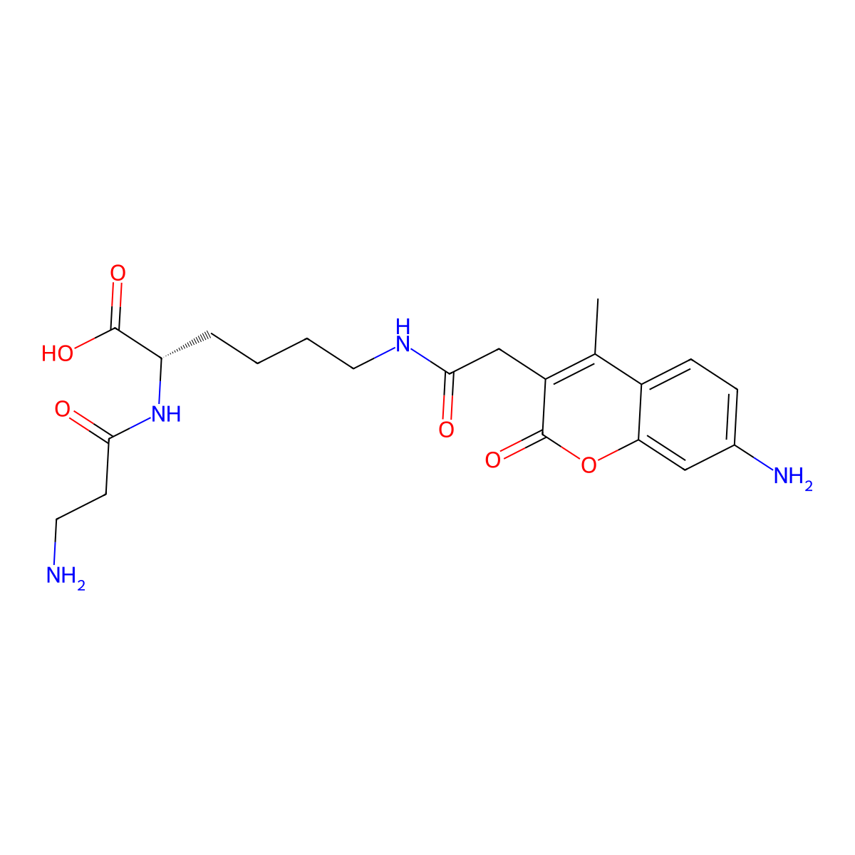 Beta-Ala-Lys-N(epsilon)-AMCA molecular structure, CAS 180342-52-3