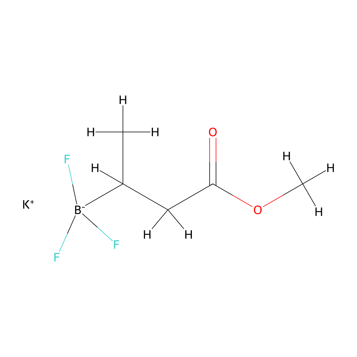 Potassium trifluoro(4-methoxy-4-oxobutan-2-yl)boranuide molecular structure, CAS 1803420-62-3