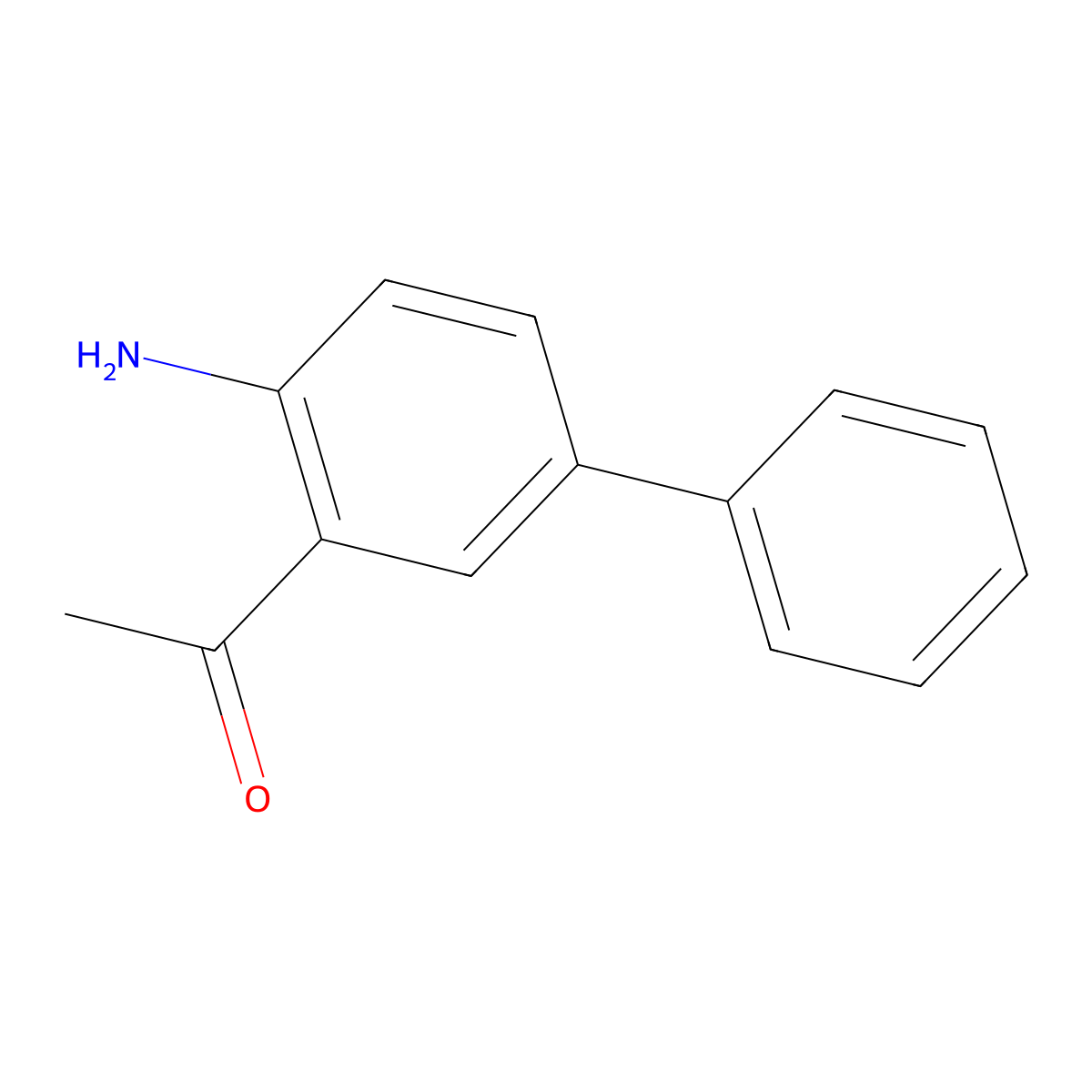 1-(2-Amino-5-phenylphenyl)ethanone molecular structure, CAS 180343-62-8