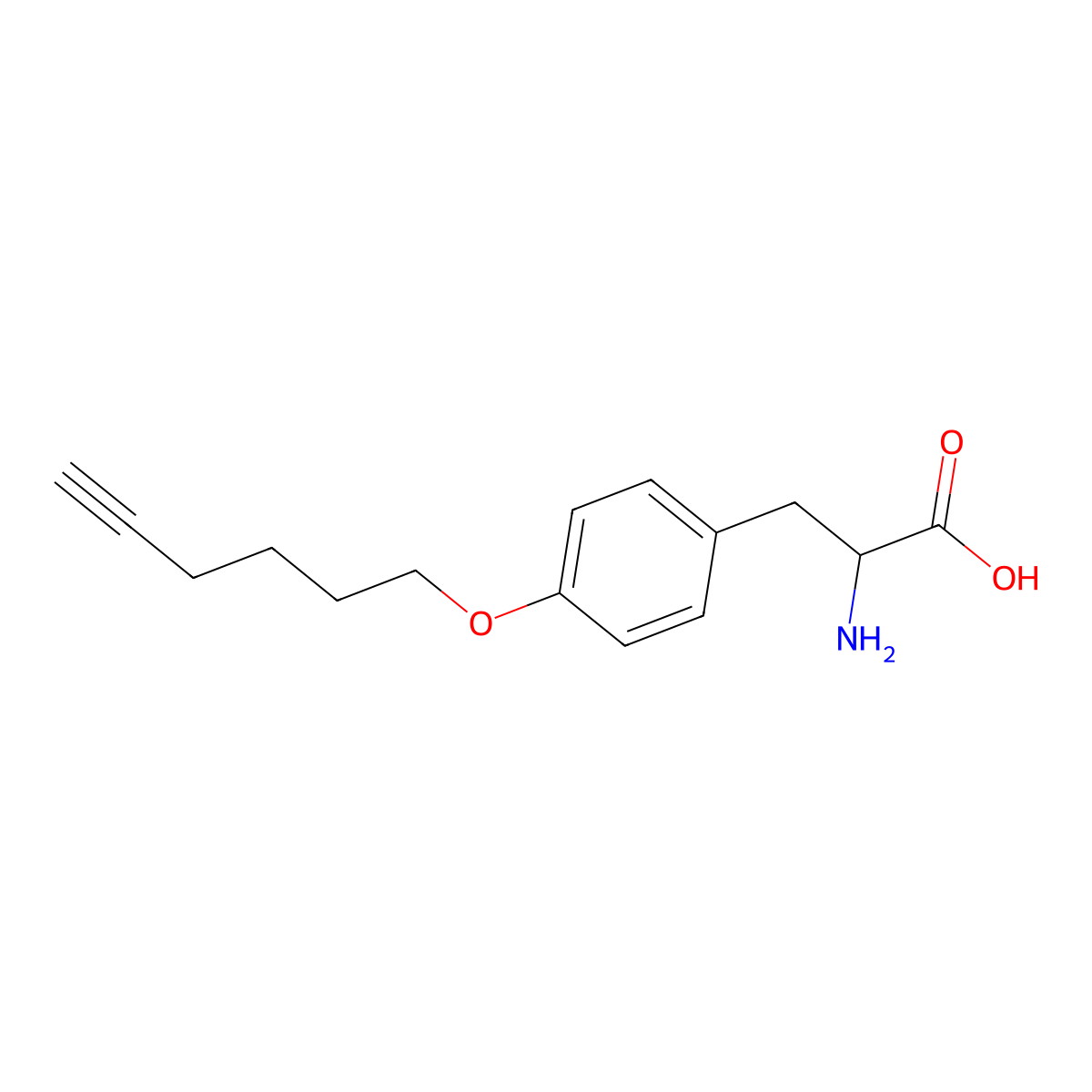 (S)-2-Amino-3-(4-(hex-5-YN-1-yloxy)phenyl)propanoic acid molecular structure, CAS 1803461-80-4