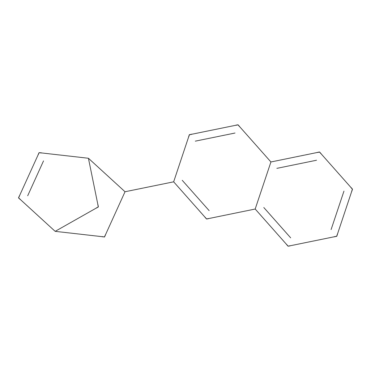 2-{Bicyclo[2.2.1]hept-5-en-2-yl}naphthalene molecular structure, CAS 180347-60-8
