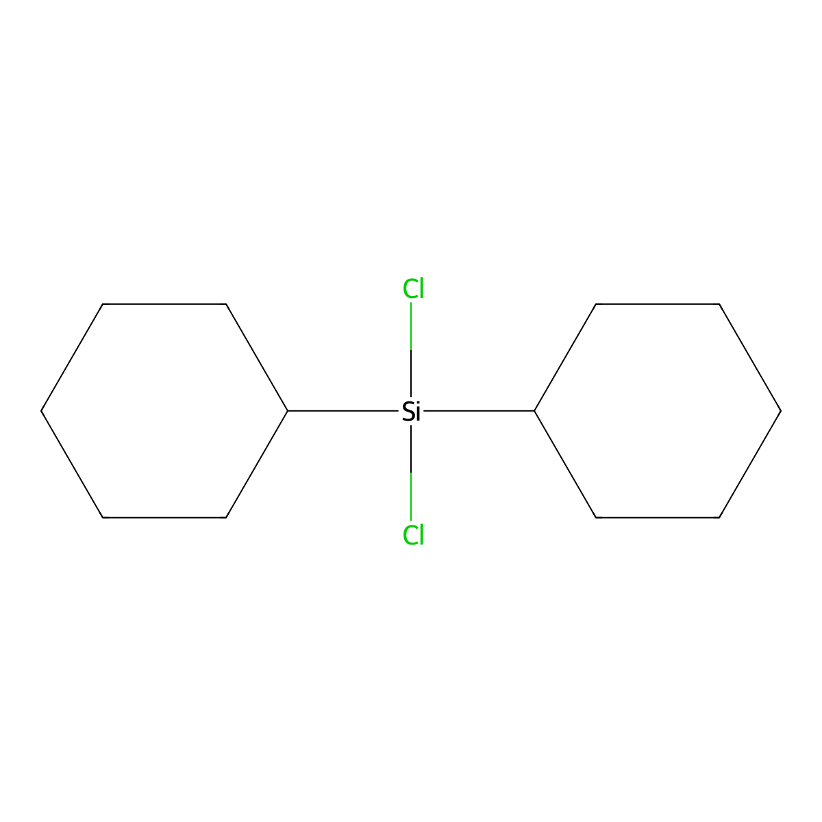 Dichlorodicyclohexylsilane molecular structure, CAS 18035-74-0