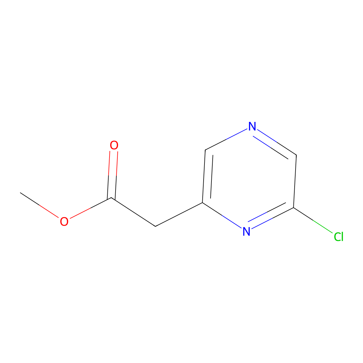 Methyl 2-(6-chloropyrazin-2-yl)acetate molecular structure, CAS 1803542-77-9