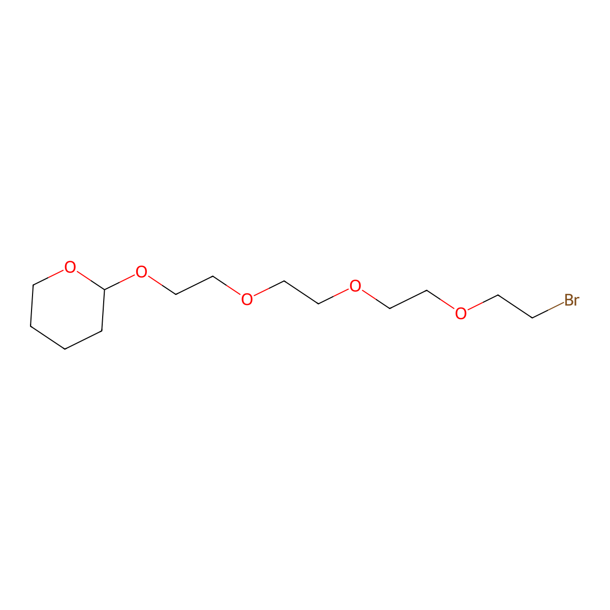 Br-PEG4-THP molecular structure, CAS 1803547-60-5