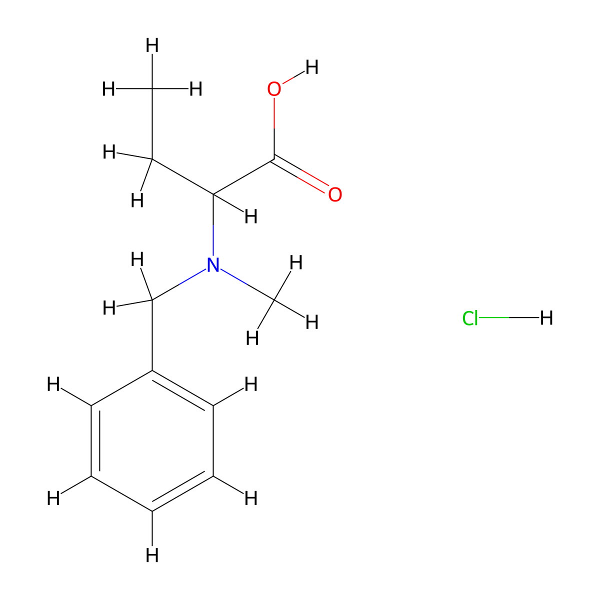 2-[Benzyl(methyl)amino]butanoic acid hydrochloride molecular structure, CAS 1803560-77-1