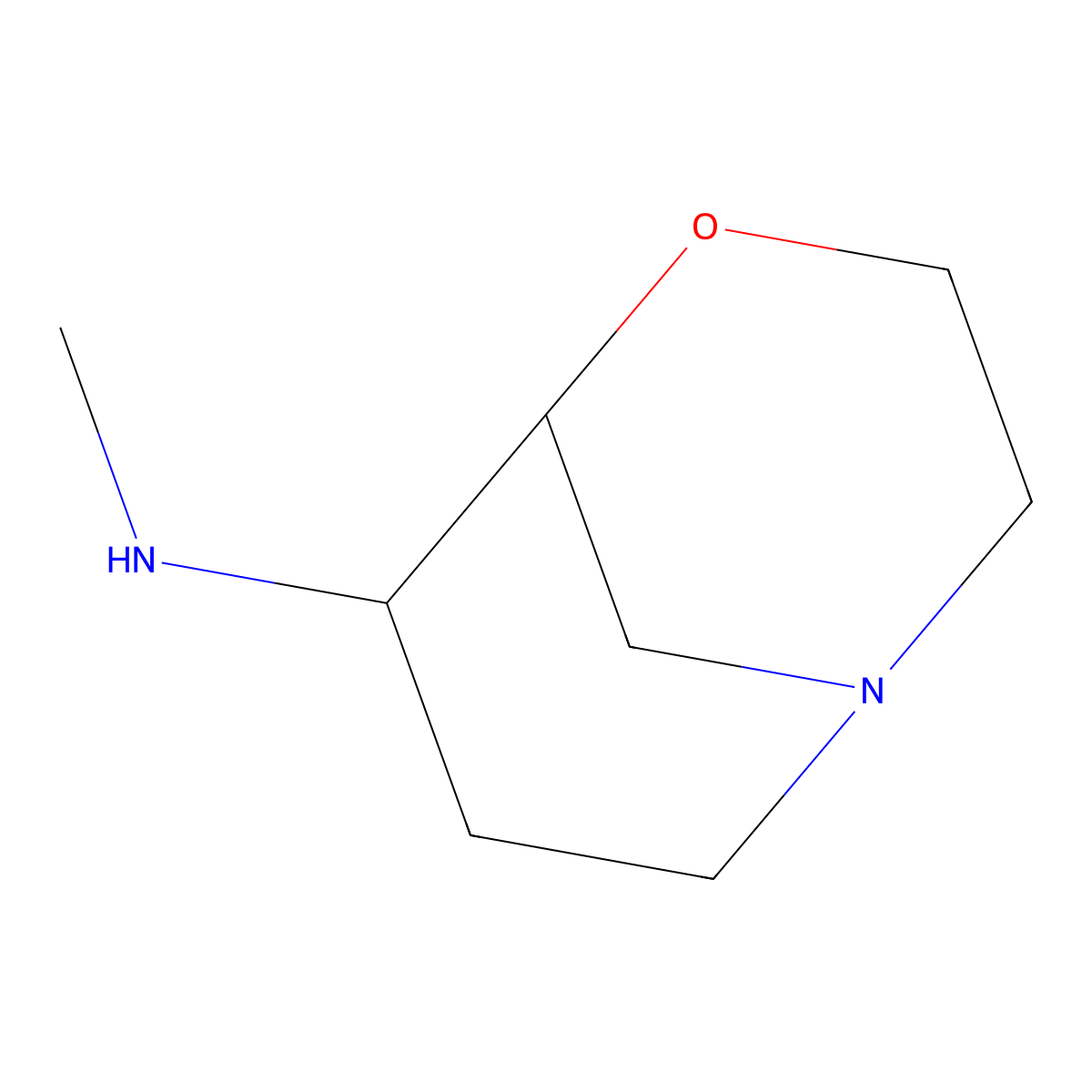 N-methyl-4-oxa-1-azabicyclo[3.3.1]nonan-6-amine molecular structure, CAS 1803560-84-0