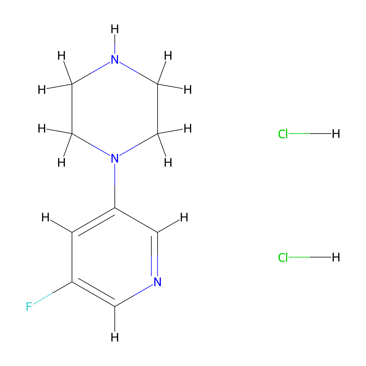 1-(5-Fluoropyridin-3-yl)piperazine dihydrochloride molecular structure, CAS 1803560-94-2