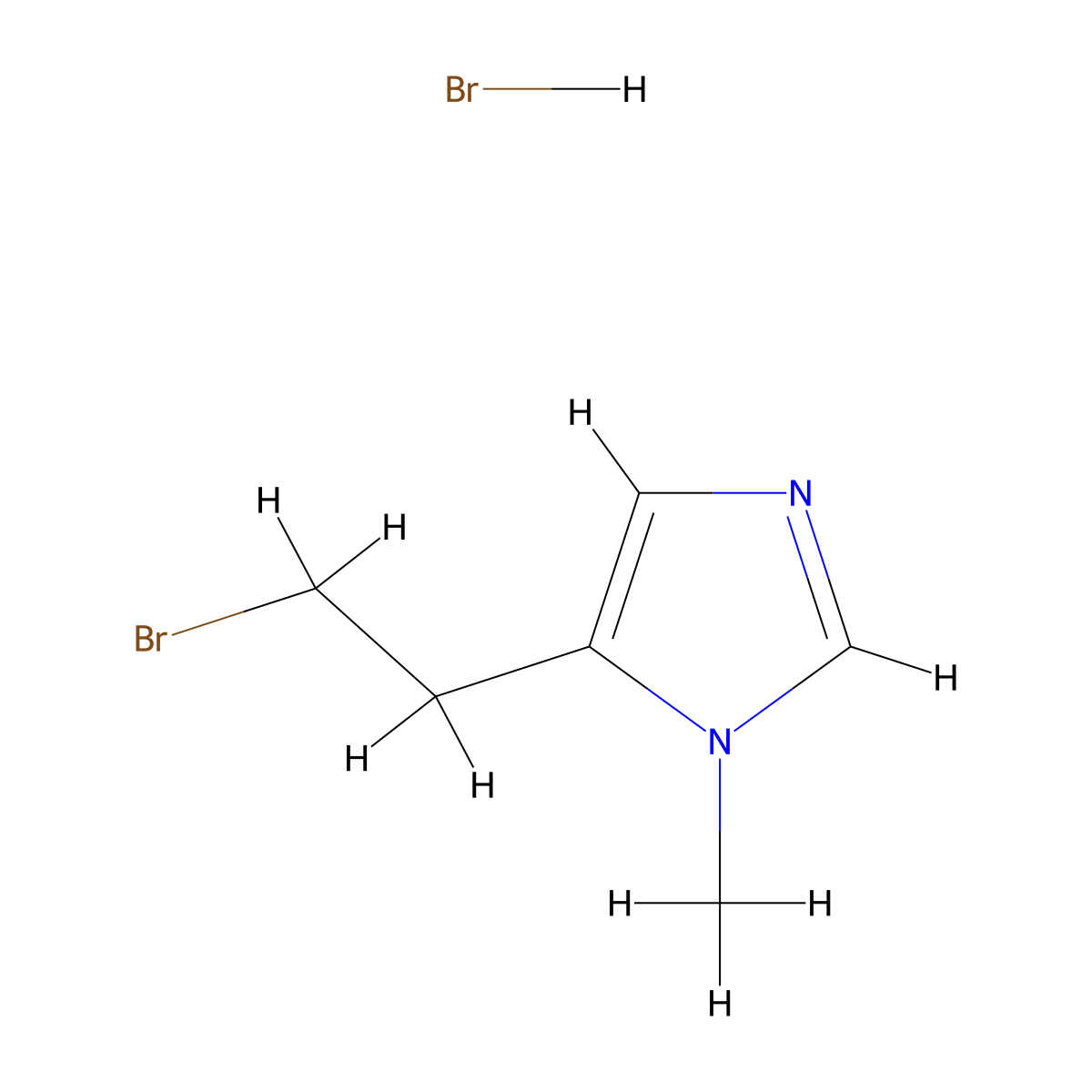 5-(2-bromoethyl)-1-methyl-1H-imidazole hydrobromide molecular structure, CAS 1803561-12-7