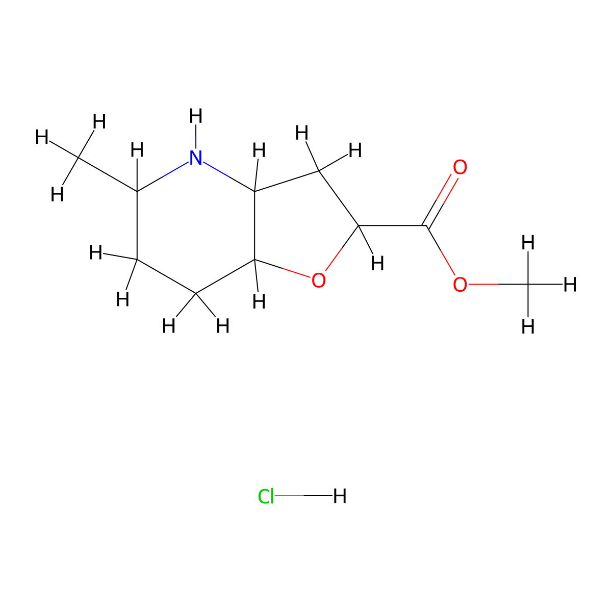 Methyl 5-methyl-octahydrofuro[3,2-b]pyridine-2-carboxylate hydrochloride molecular structure, CAS 1803561-13-8