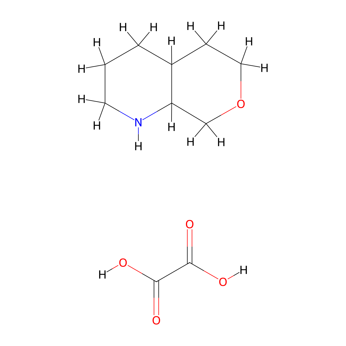 octahydro-1H-pyrano[3,4-b]pyridine; oxalic acid molecular structure, CAS 1803561-16-1